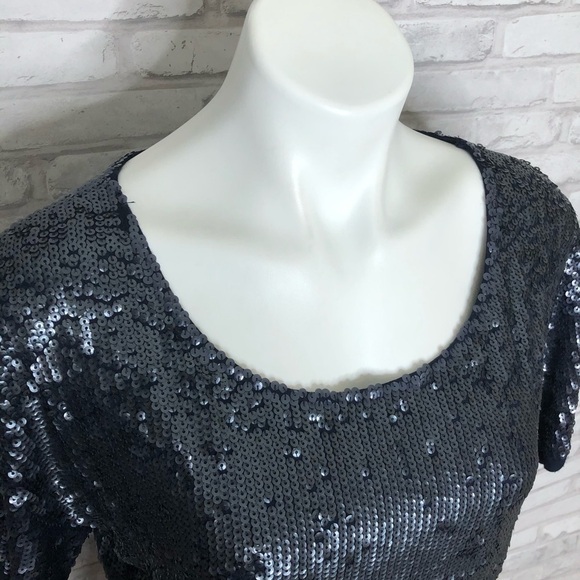 J. Crew Sequin Slouchy Tee, Navy, size small - Picture 4 of 7